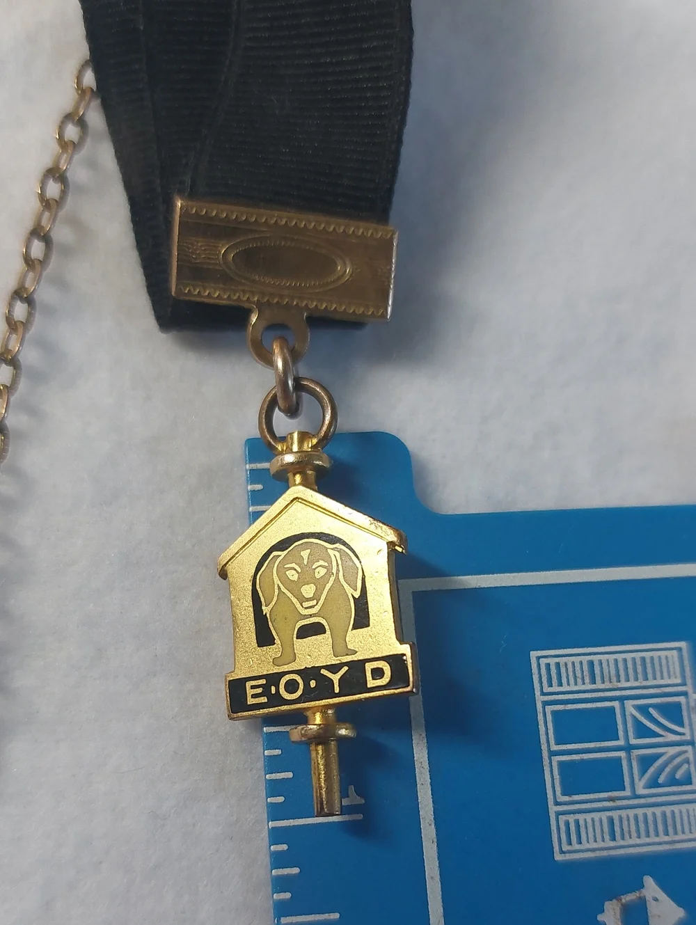 Vintage Victorian Watch Fob With Watch-Winding Commemorative Award, Gold-filled